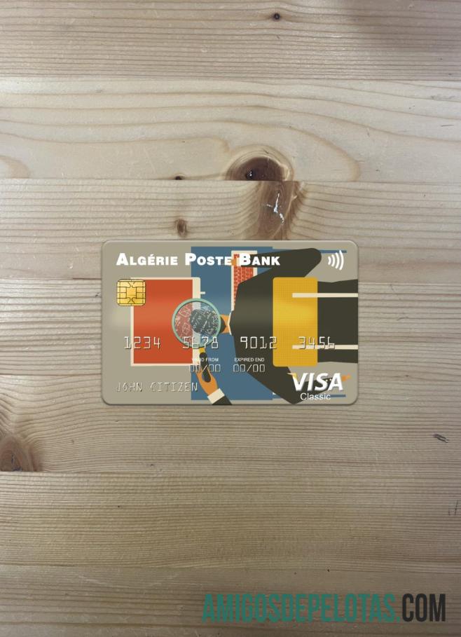 Argélia Argélia Poste Bank Visa Card Photolook Front exemplo real